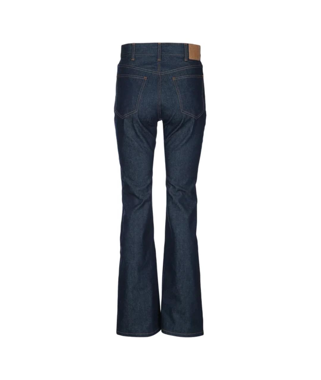 CELINE Синие хлопковые джинсы клеш, фото 2