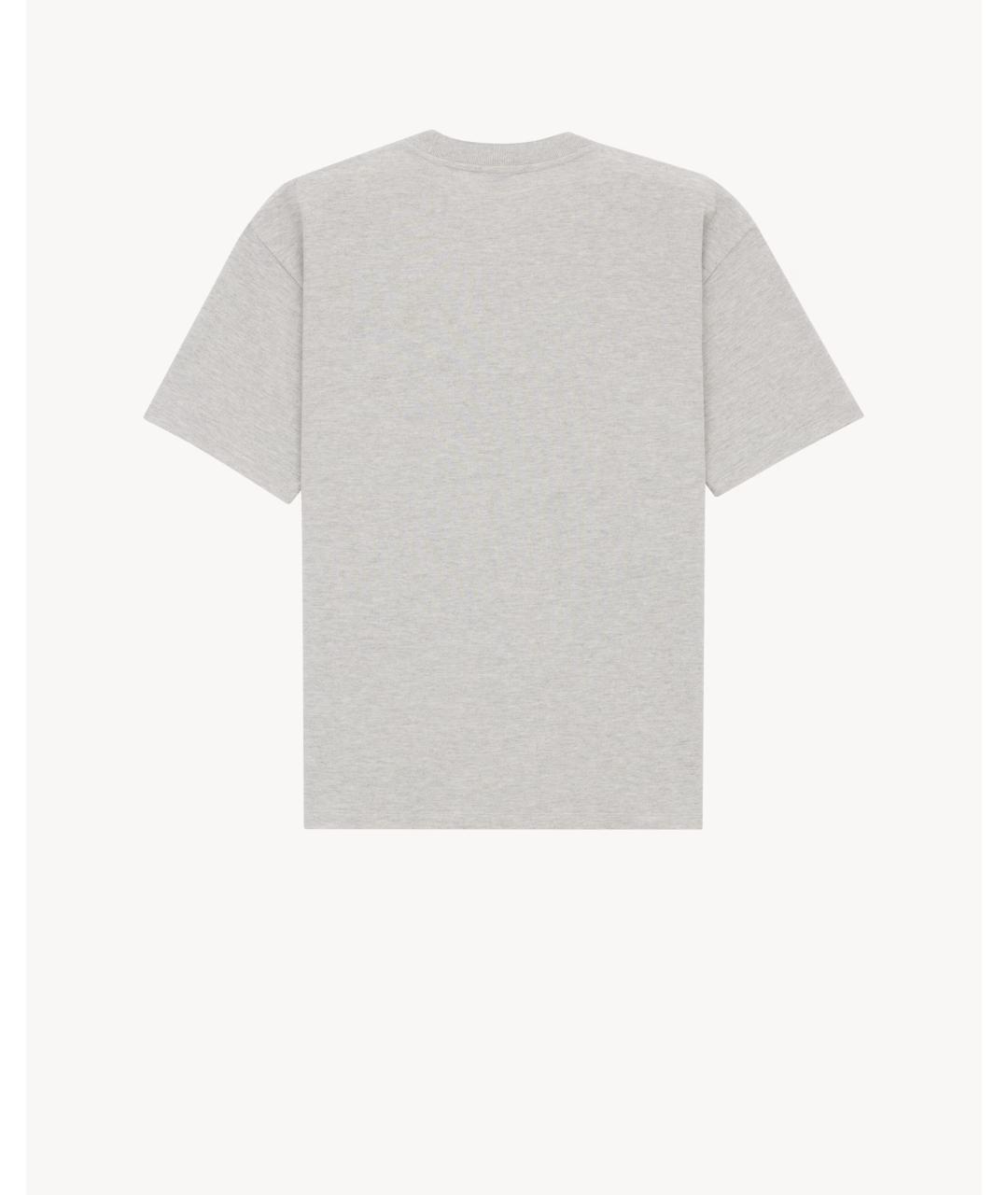 SAINT LAURENT Серая хлопковая футболка, фото 2