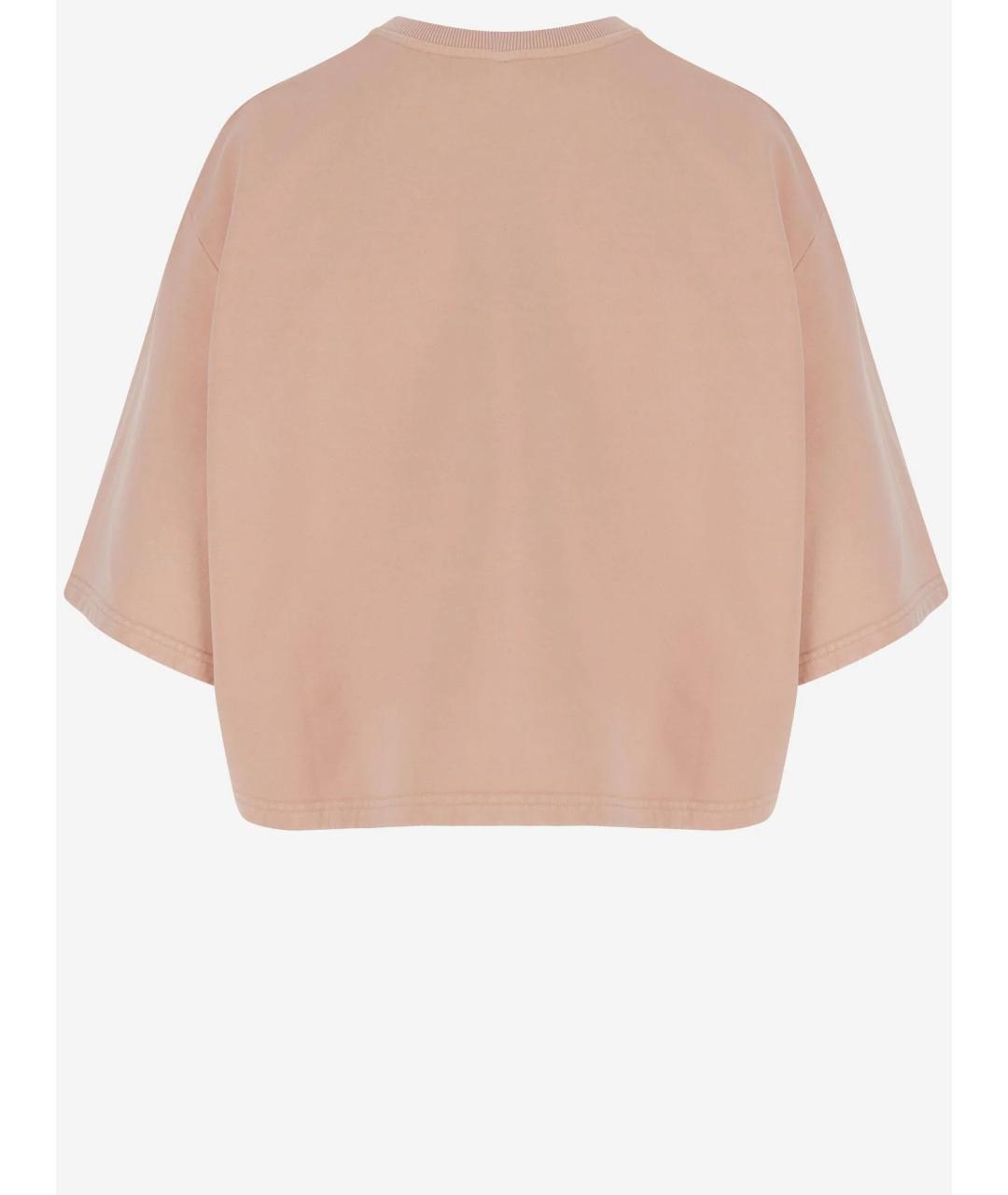 FENDI Розовая хлопковая футболка, фото 2