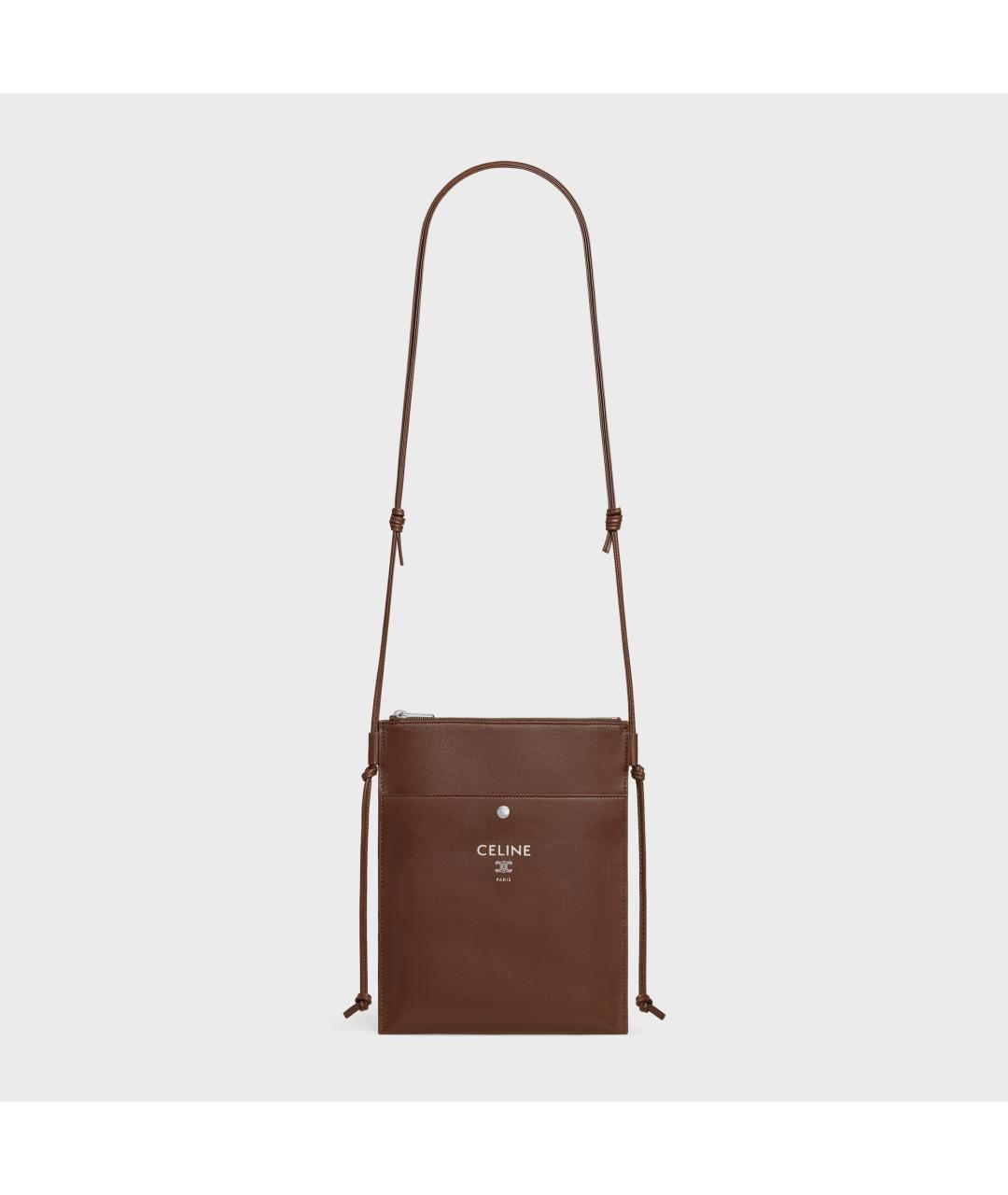 CELINE Коричневая кожаная папка для документов, фото 5