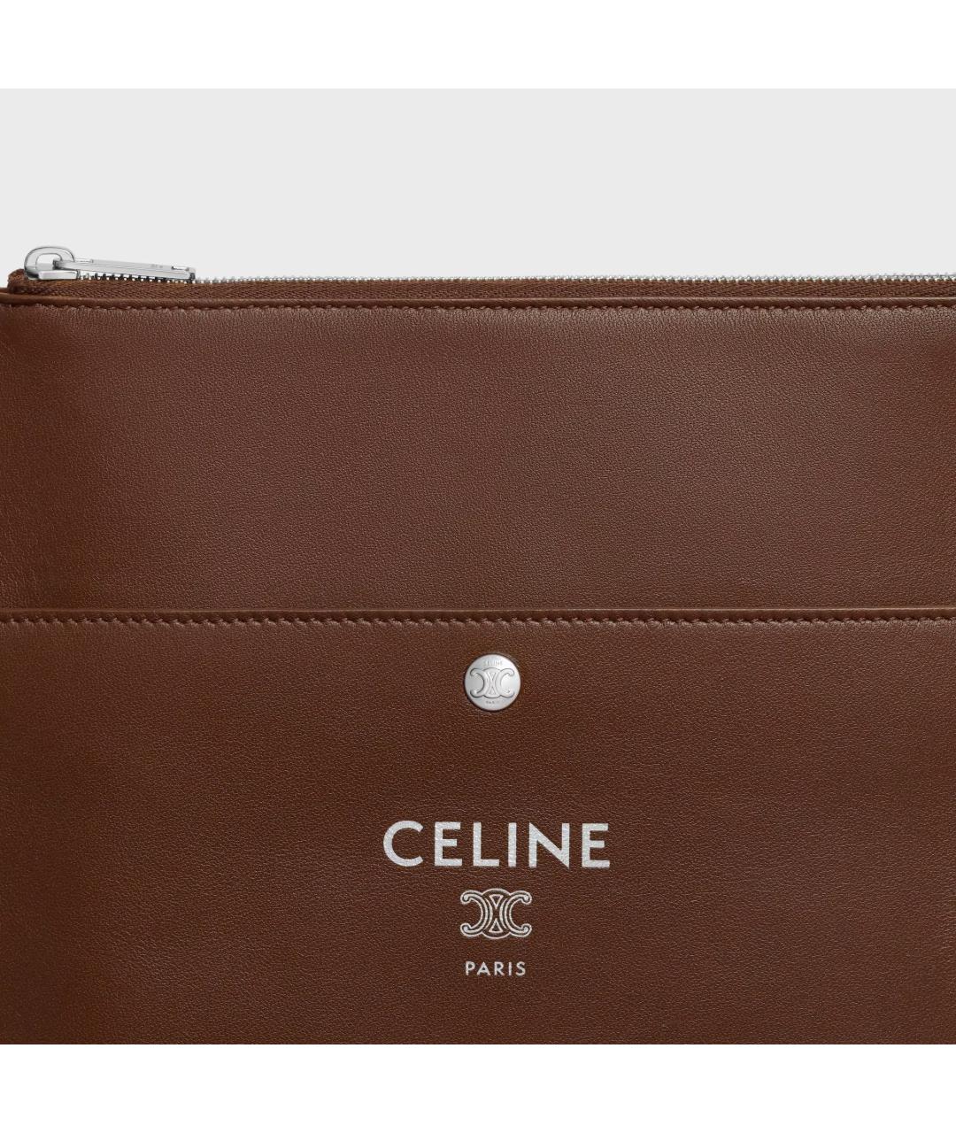 CELINE Коричневая кожаная папка для документов, фото 4