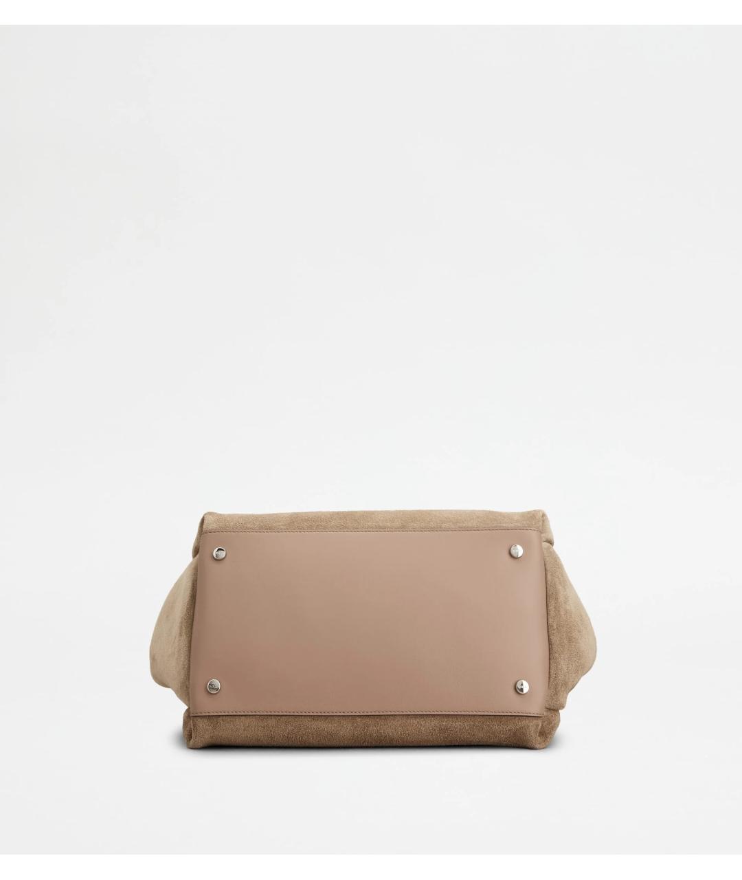 TOD'S Бежевая замшевая сумка тоут, фото 4