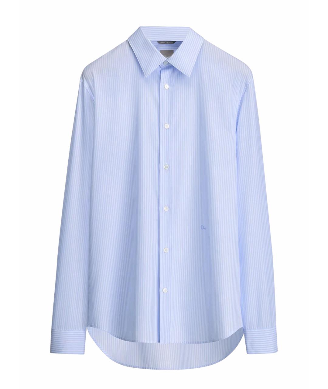 CHRISTIAN DIOR Голубая хлопковая классическая рубашка, фото 1