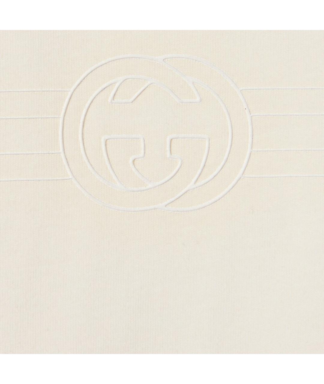 GUCCI Белая хлопковая футболка, фото 2