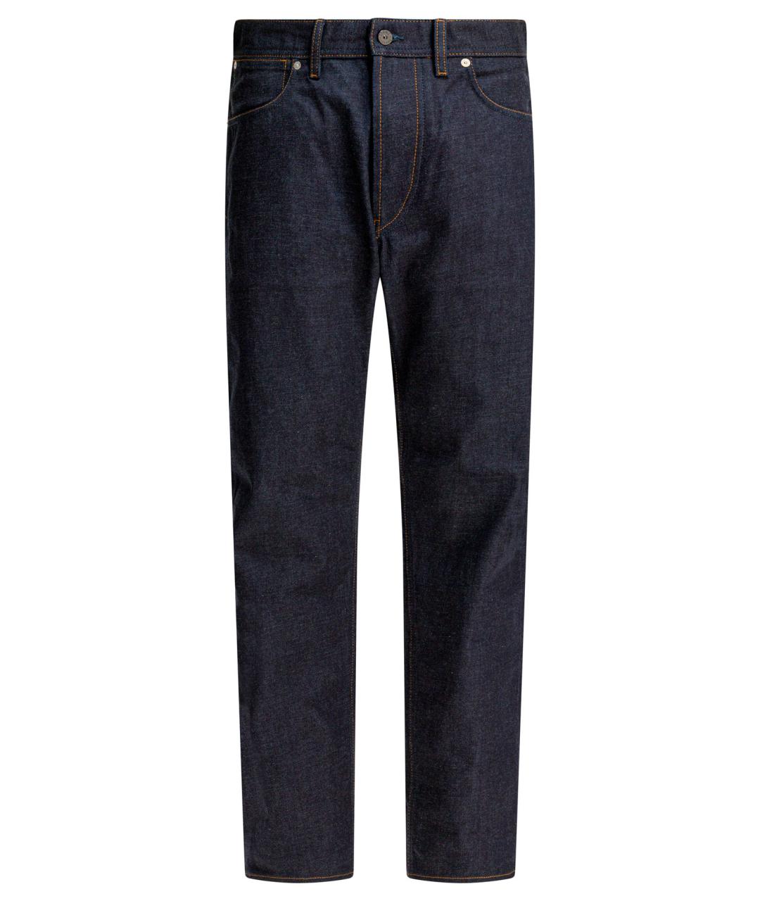 STONE ISLAND Синие хлопковые прямые джинсы, фото 1