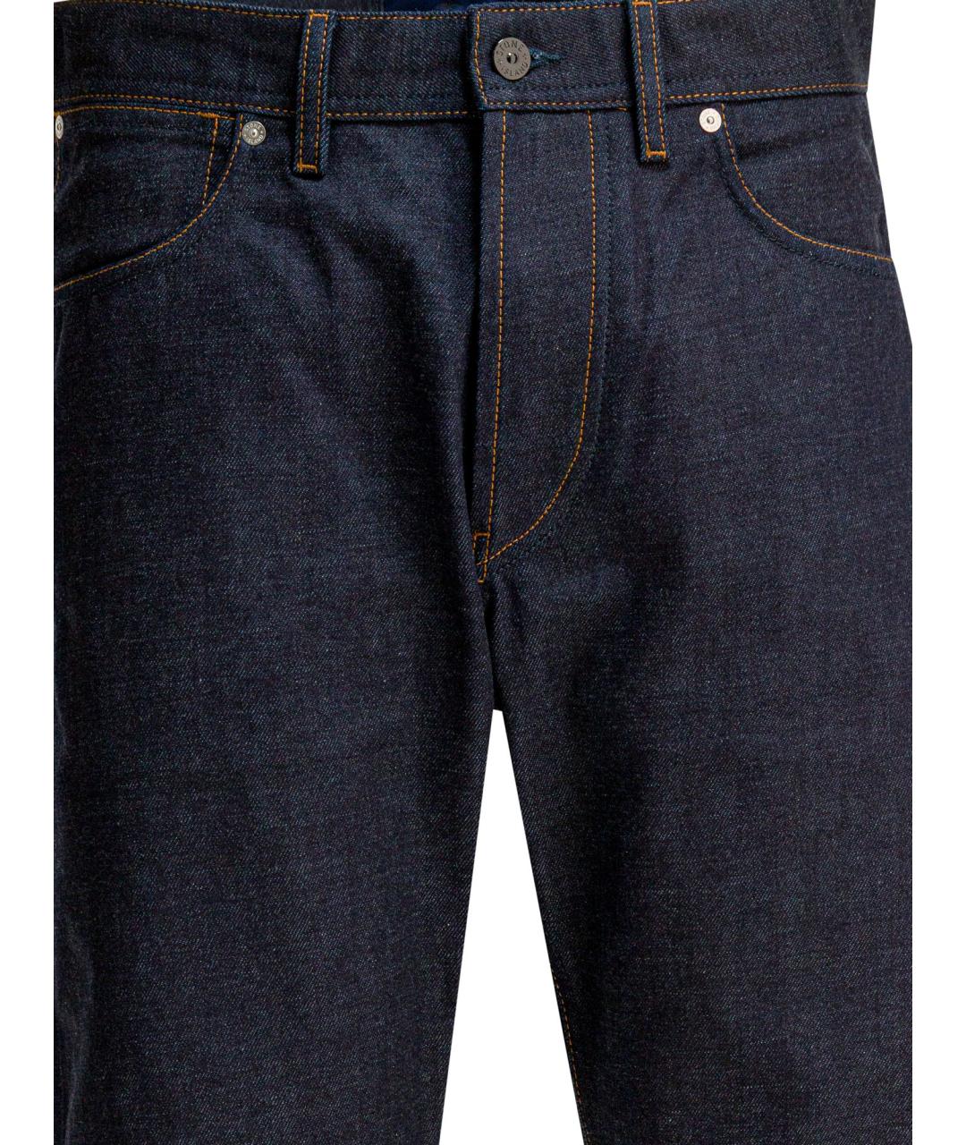 STONE ISLAND Синие хлопковые прямые джинсы, фото 4