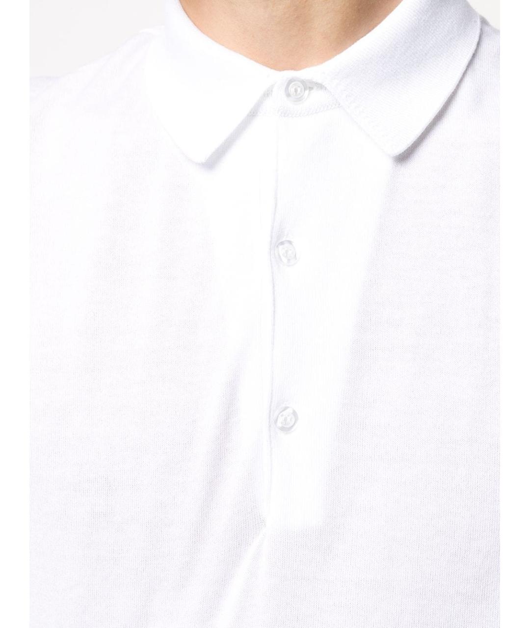 JOHN SMEDLEY Белое хлопковое поло с коротким рукавом, фото 2