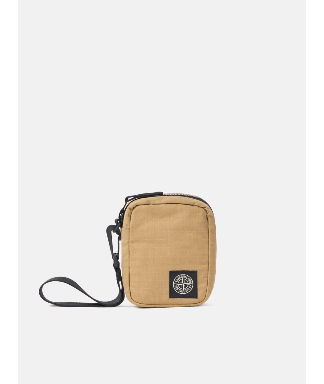 STONE ISLAND Бежевый полиуретановый кошелек, фото 1