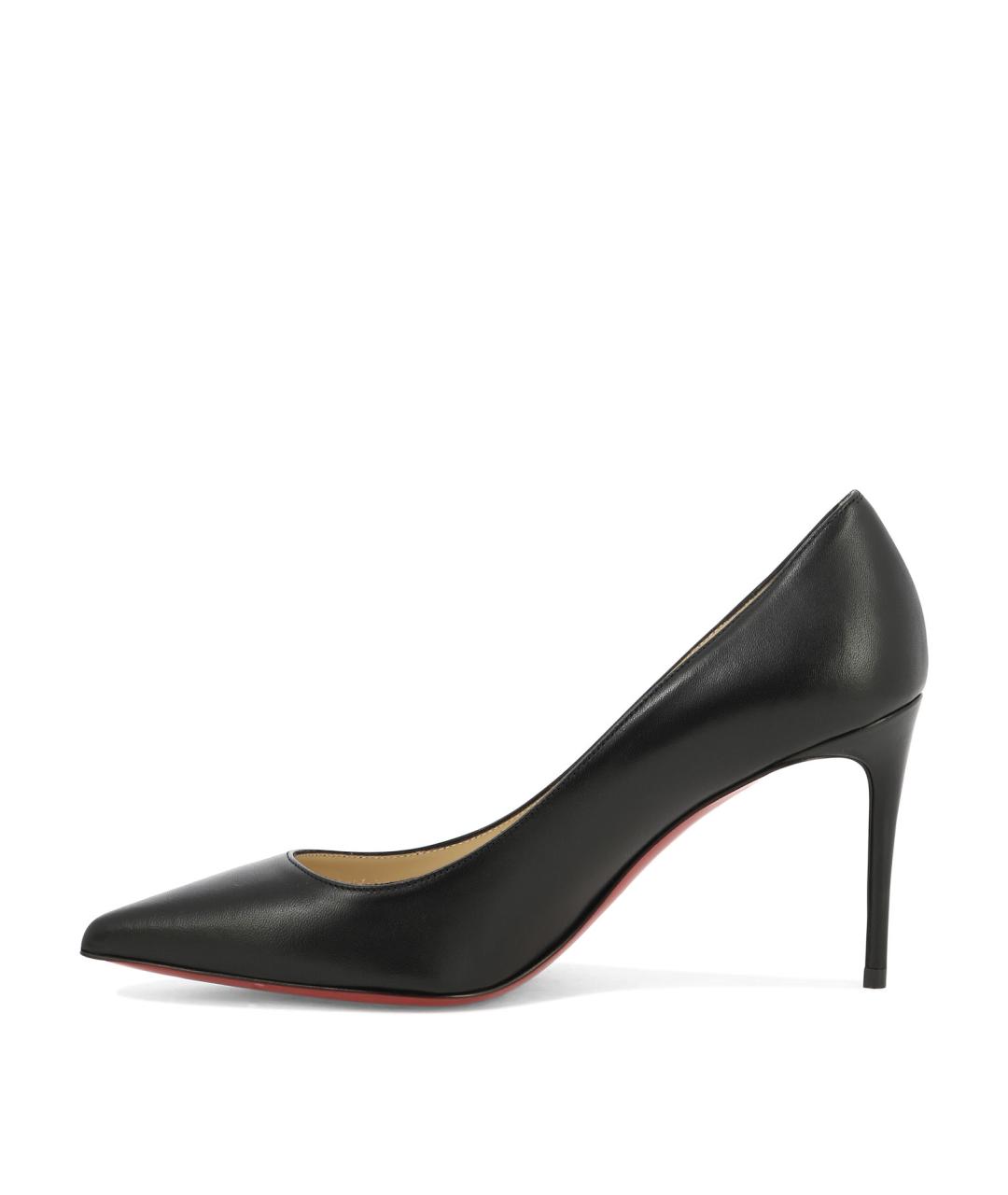 CHRISTIAN LOUBOUTIN Черные кожаные туфли, фото 3