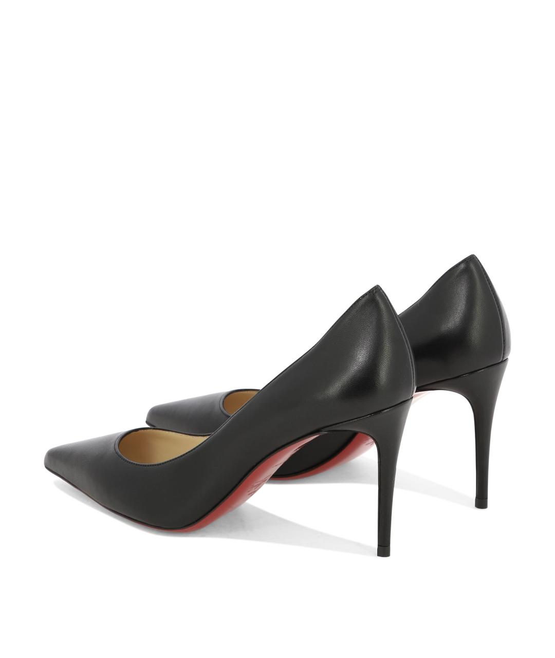 CHRISTIAN LOUBOUTIN Черные кожаные туфли, фото 4