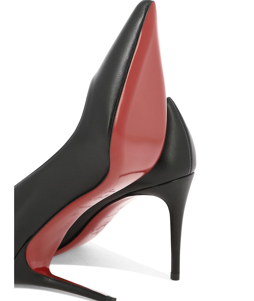 CHRISTIAN LOUBOUTIN Черные кожаные туфли, фото 5
