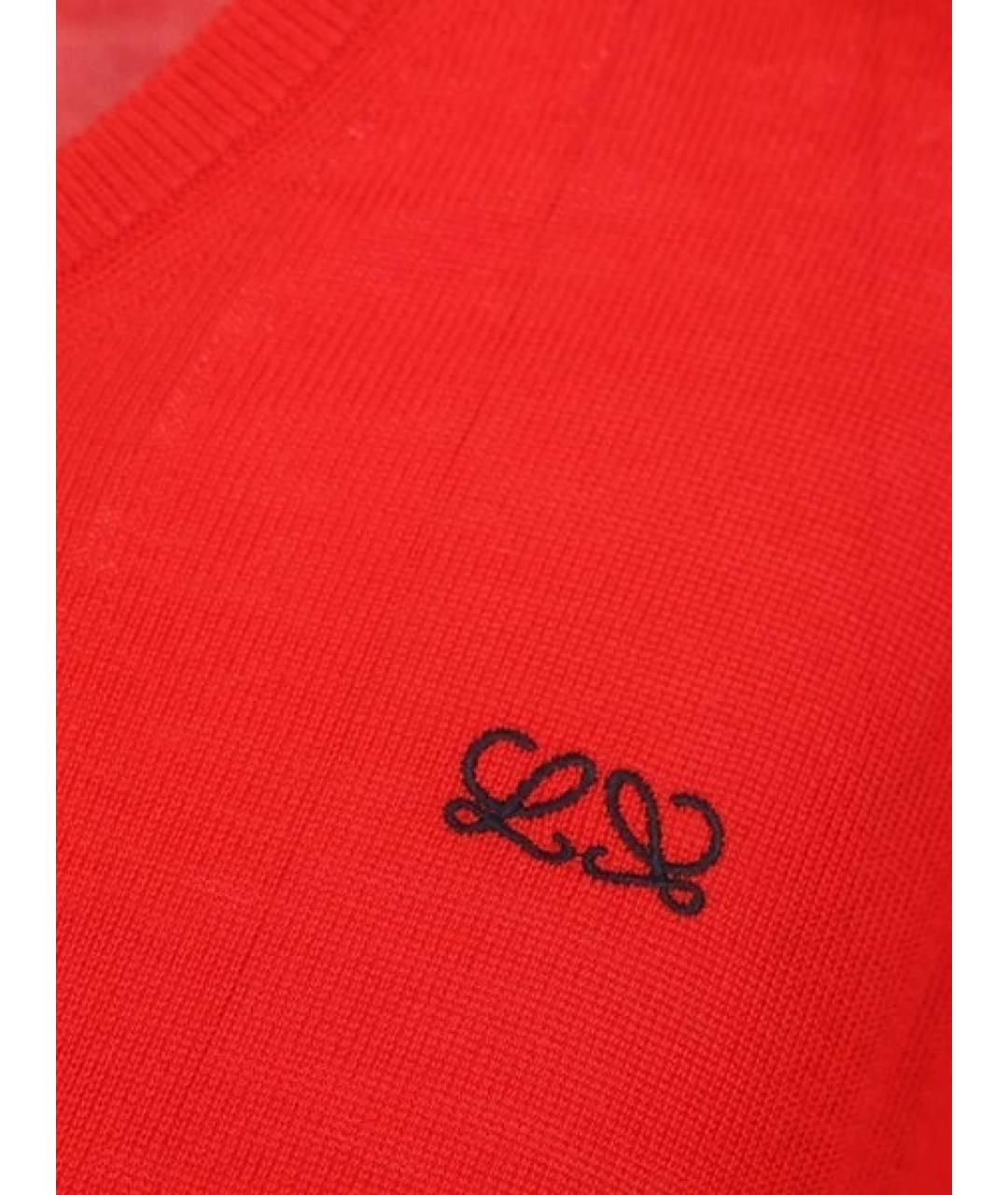 LOEWE Красный шерстяной джемпер / свитер, фото 3