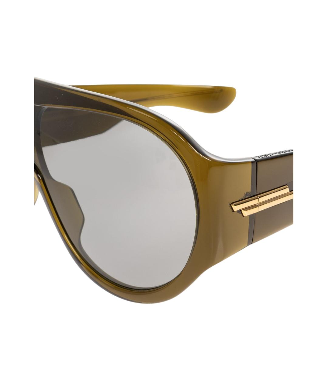 BOTTEGA VENETA Зеленые пластиковые солнцезащитные очки, фото 3