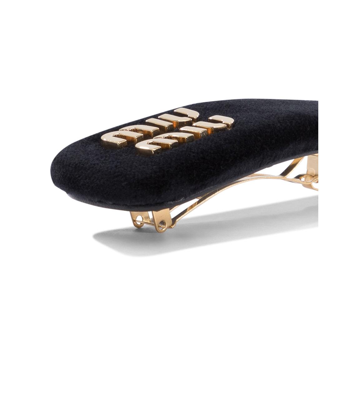 MIU MIU Черная заколка, фото 2