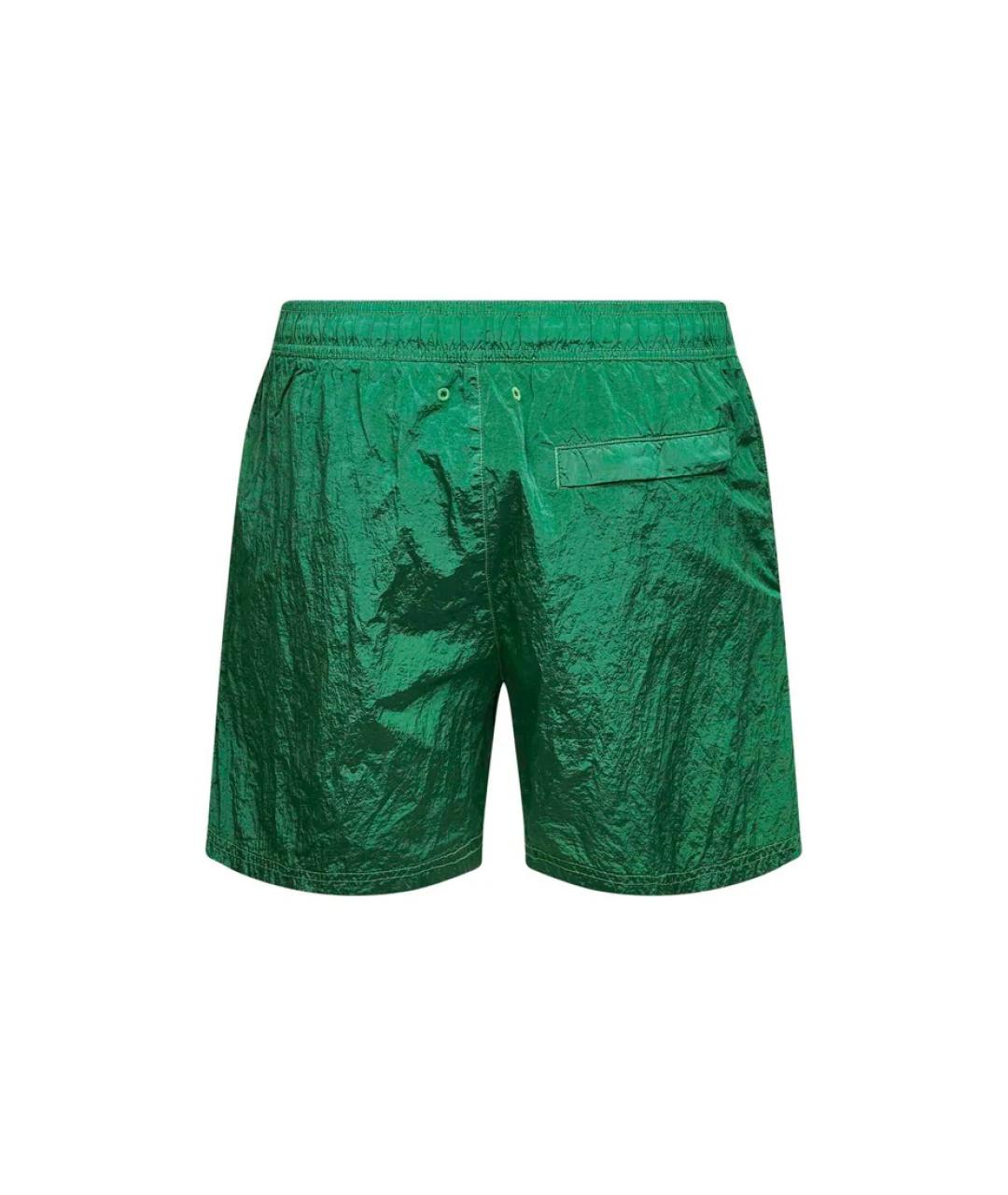 STONE ISLAND Зеленые полиамидовые шорты, фото 2