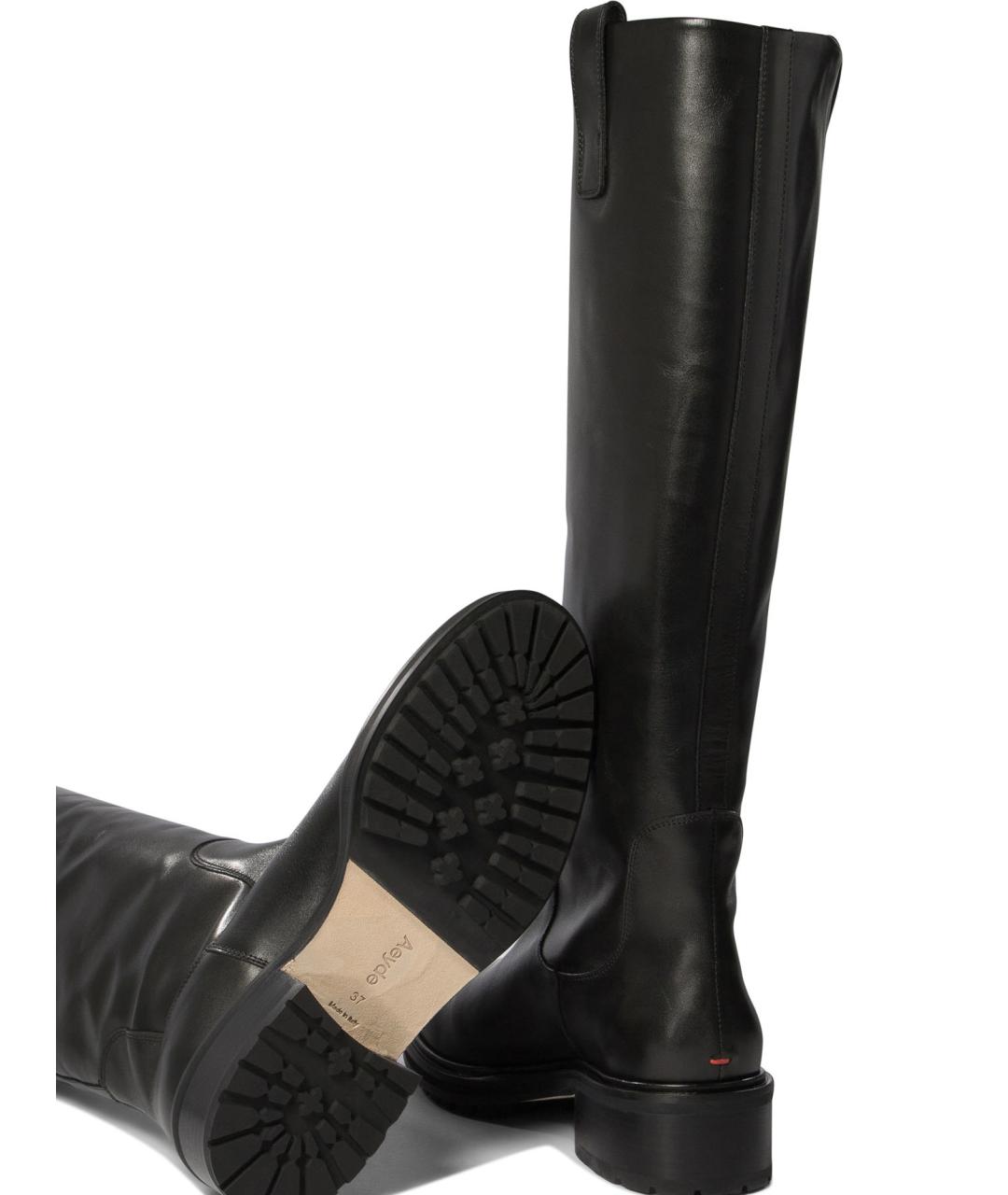 AEYDE Черные кожаные сапоги, фото 4