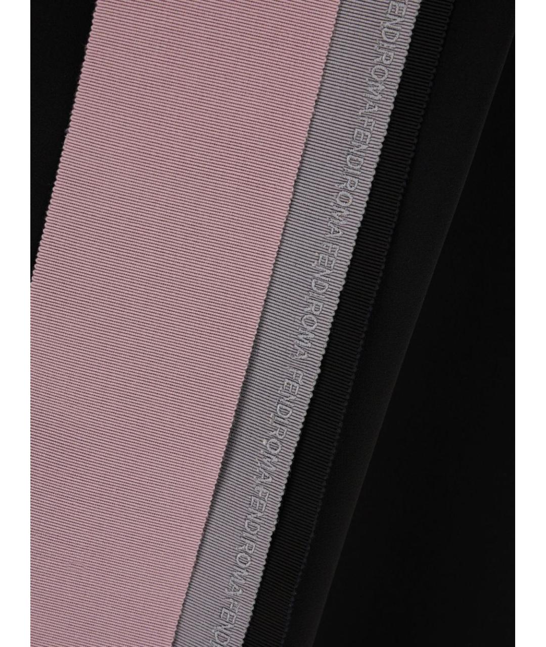 FENDI Черная шелковая юбка миди, фото 6