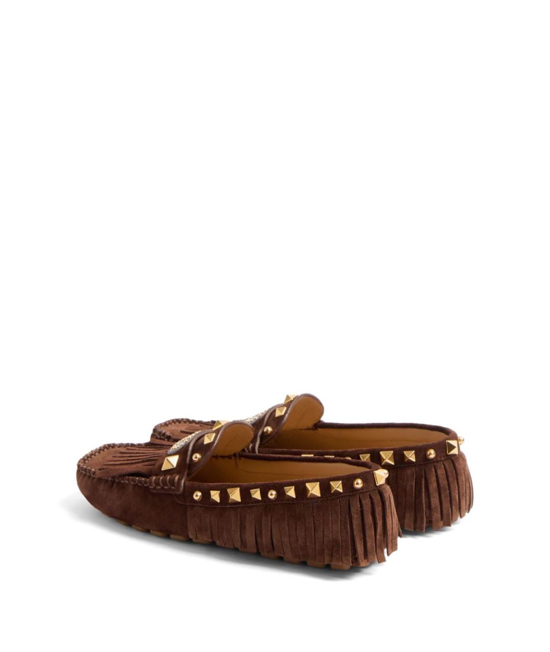 VALENTINO Коричневые кожаные мокасины, фото 7