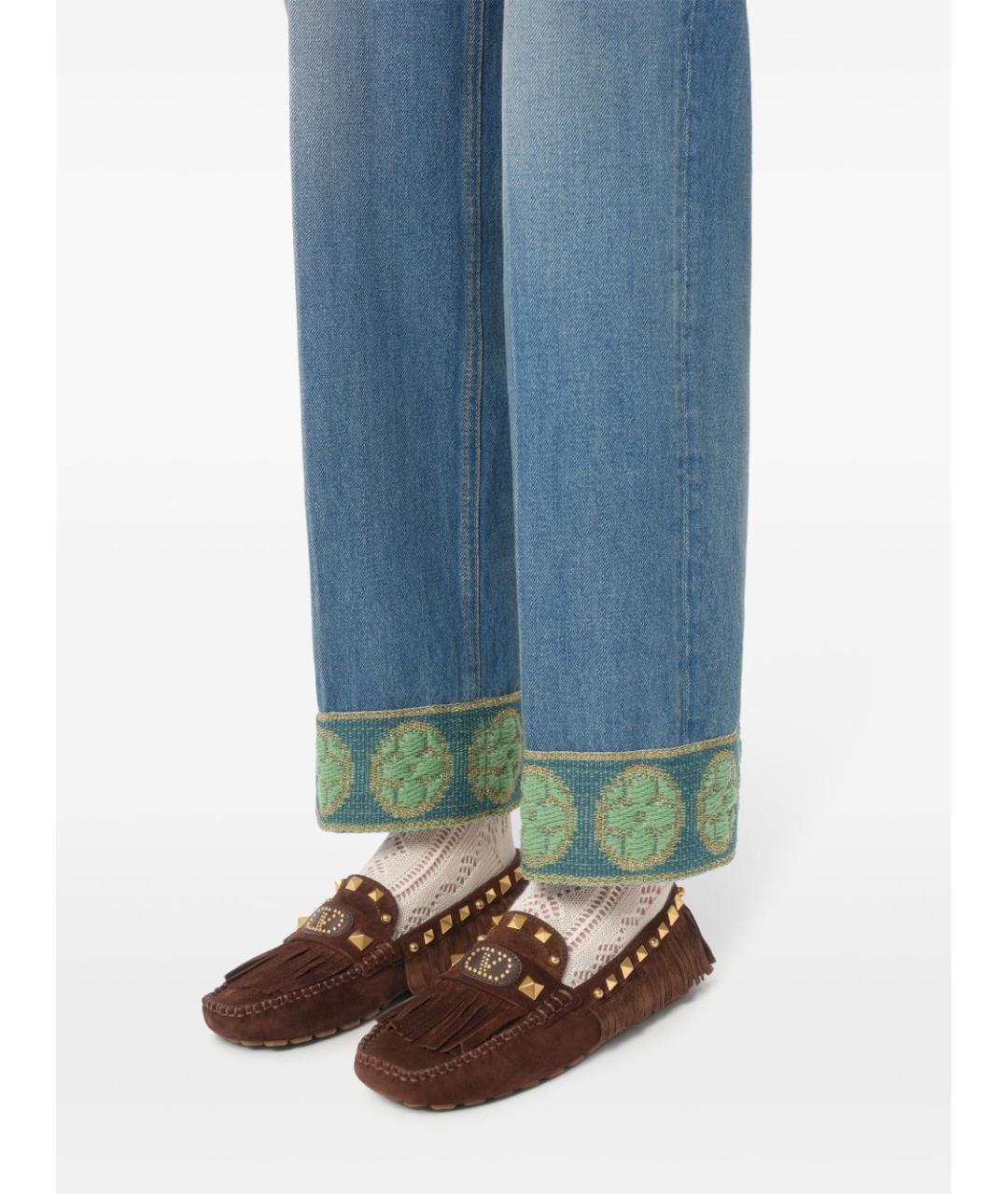 VALENTINO Коричневые кожаные мокасины, фото 3