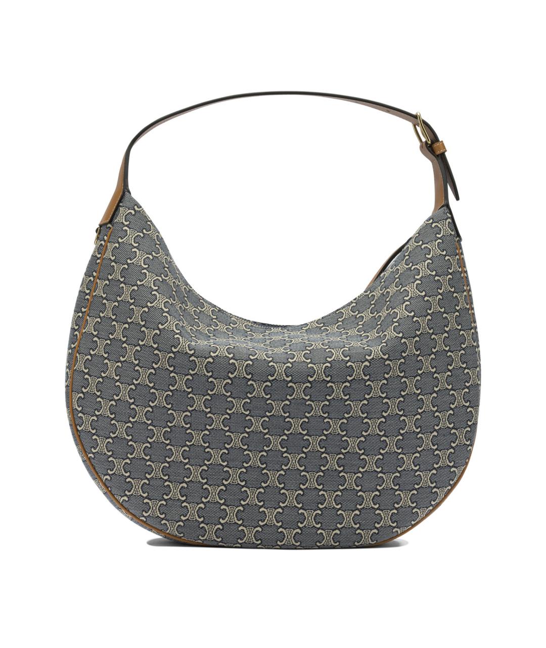 CELINE Синяя тканевая сумка с короткими ручками, фото 3