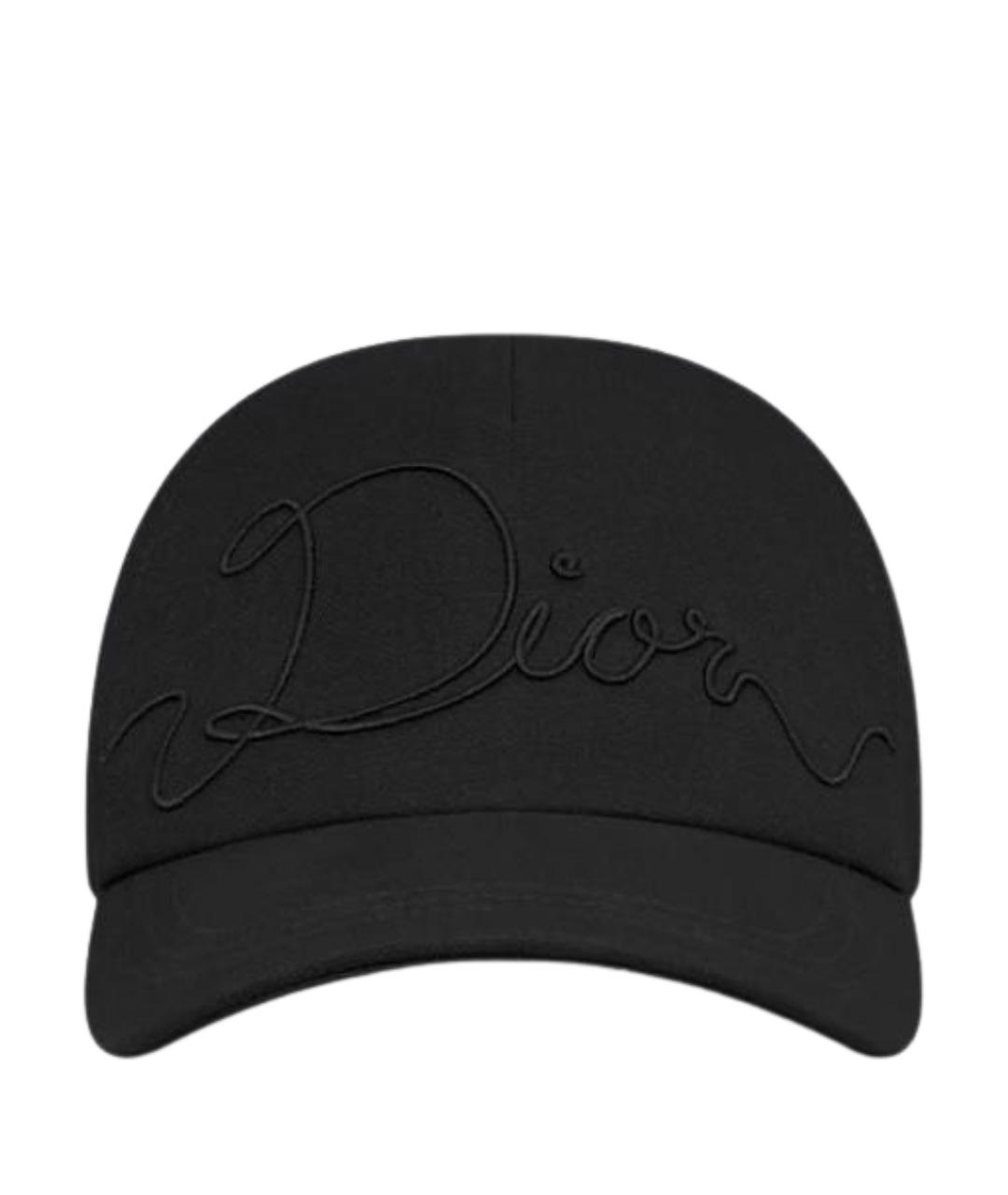CHRISTIAN DIOR Черная хлопковая кепка/бейсболка, фото 1