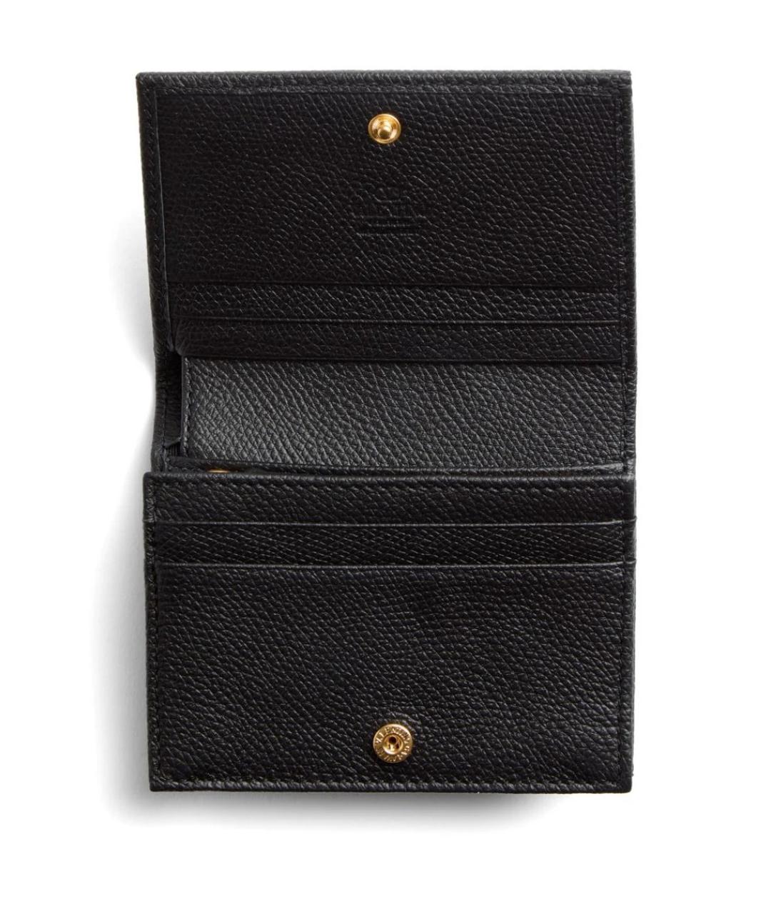 VALENTINO Черный кожаный кошелек, фото 3