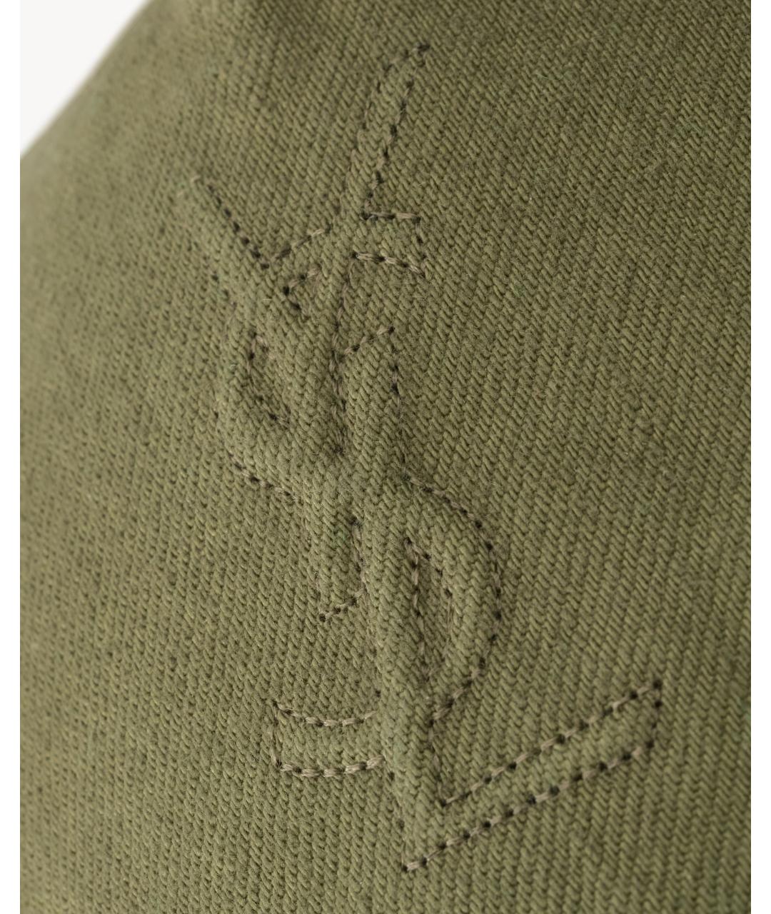 SAINT LAURENT Зеленая хлопковая кепка/бейсболка, фото 3