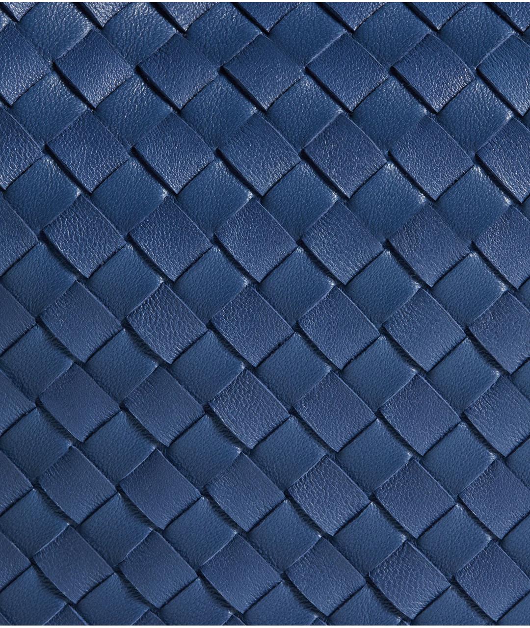 BOTTEGA VENETA Синяя кожаная сумка на плечо, фото 4