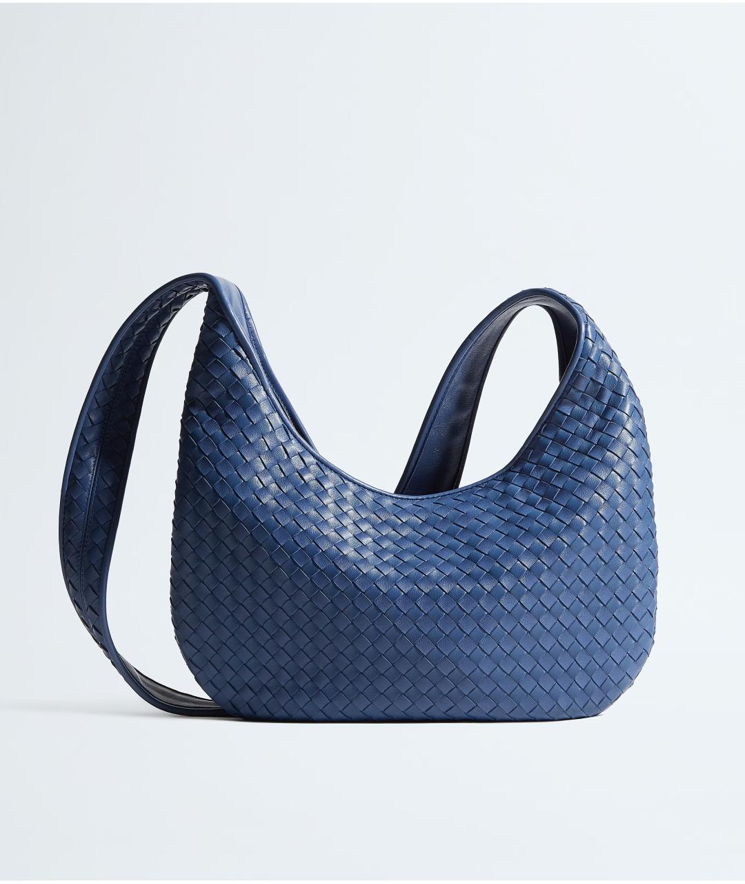 BOTTEGA VENETA Синяя кожаная сумка на плечо, фото 1