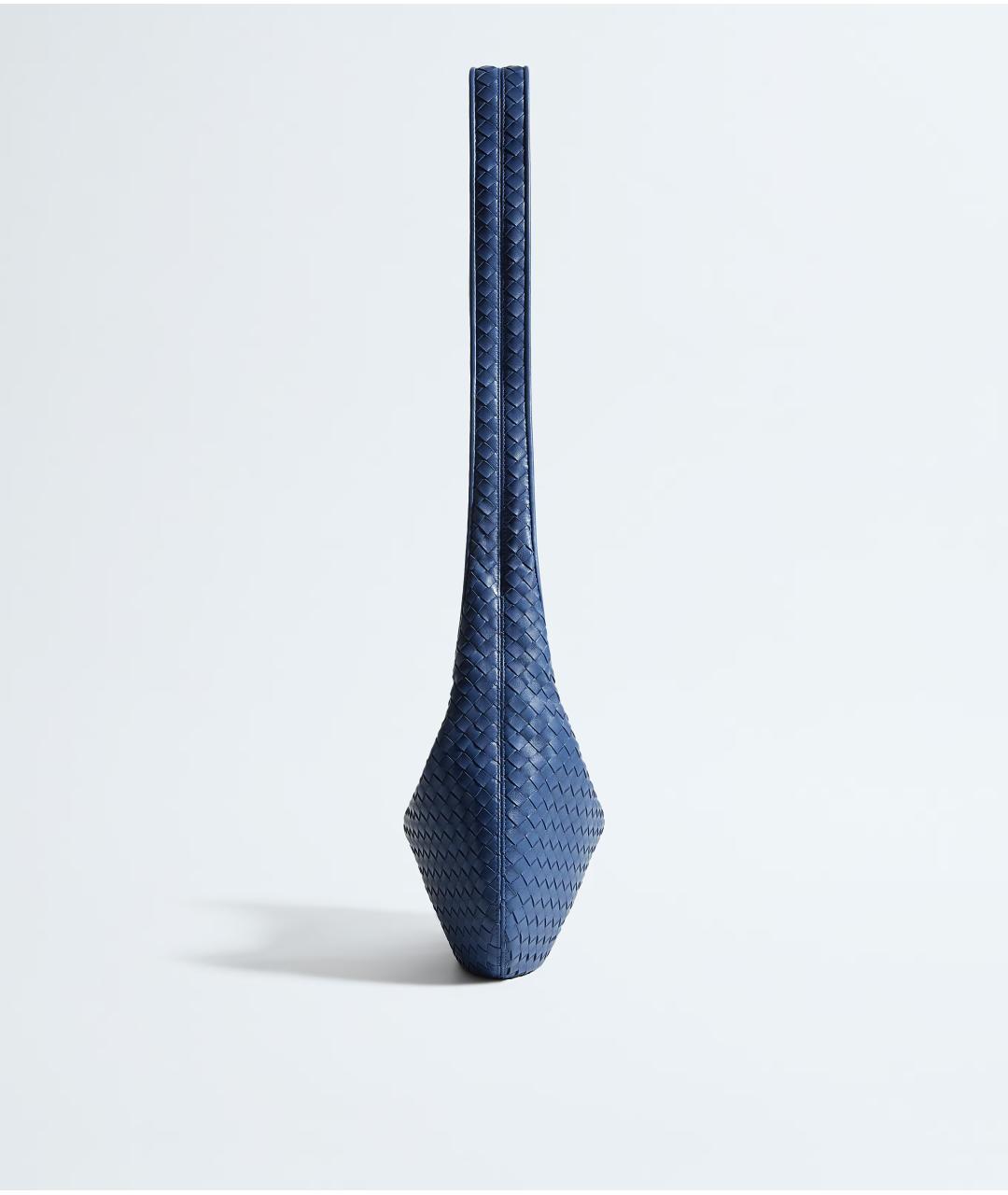 BOTTEGA VENETA Синяя кожаная сумка на плечо, фото 3