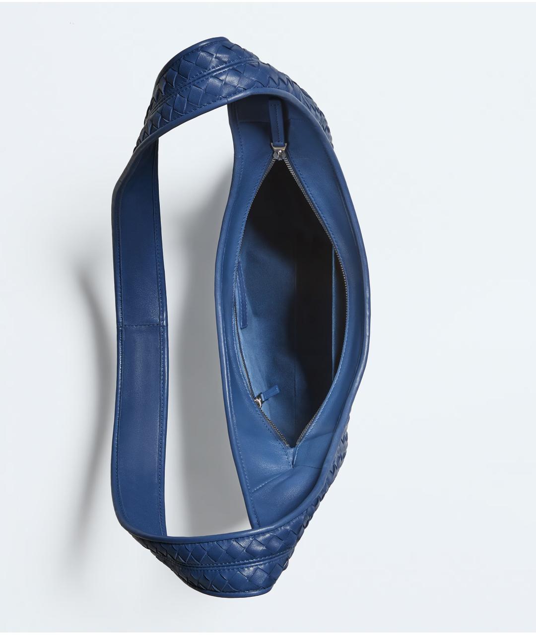 BOTTEGA VENETA Синяя кожаная сумка на плечо, фото 2