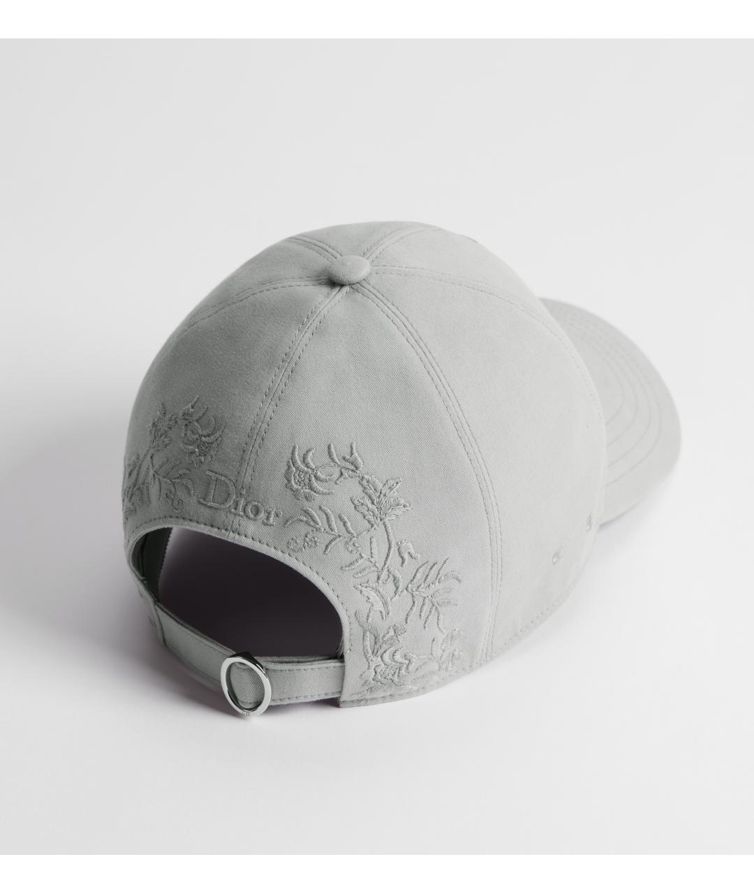 CHRISTIAN DIOR Серая хлопковая кепка, фото 4
