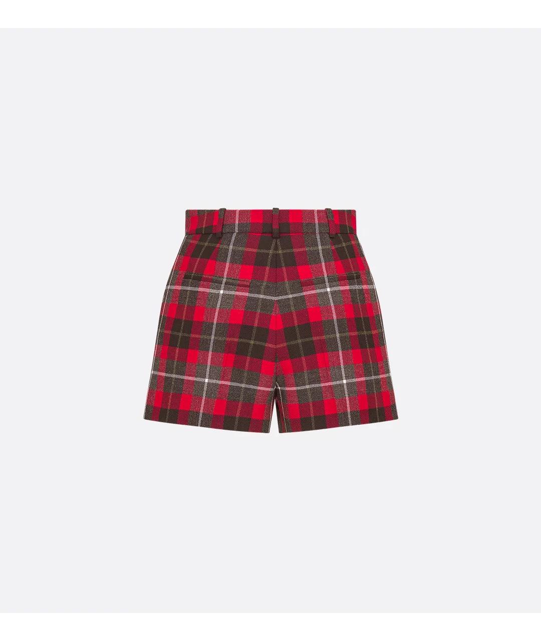 CHRISTIAN DIOR Красные шерстяные шорты, фото 2