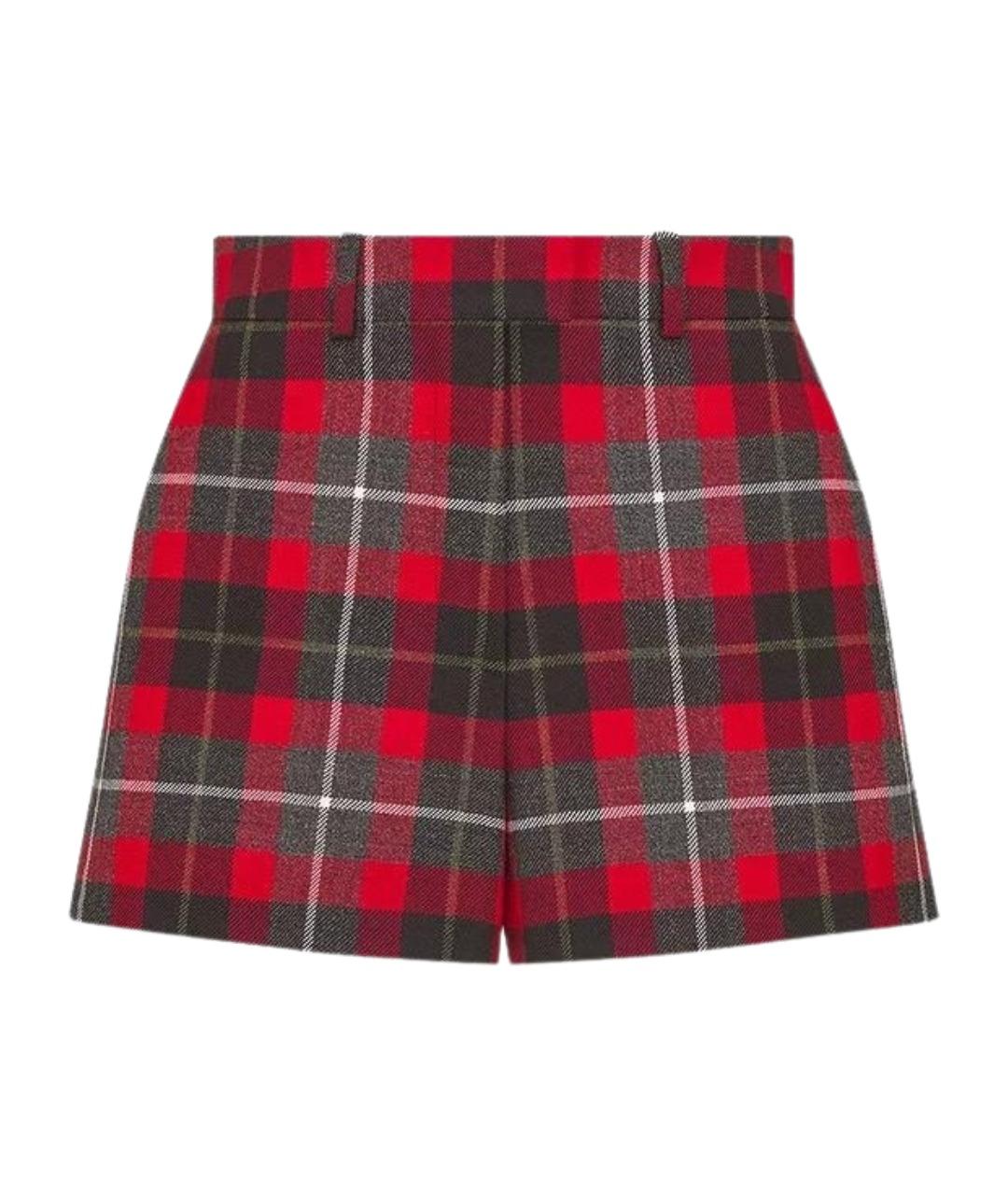 CHRISTIAN DIOR Красные шерстяные шорты, фото 1