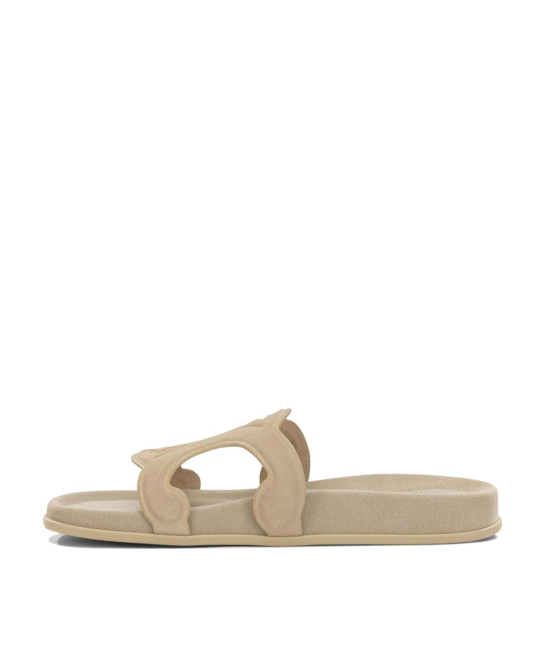 CELINE Бежевые замшевые сандалии, фото 3