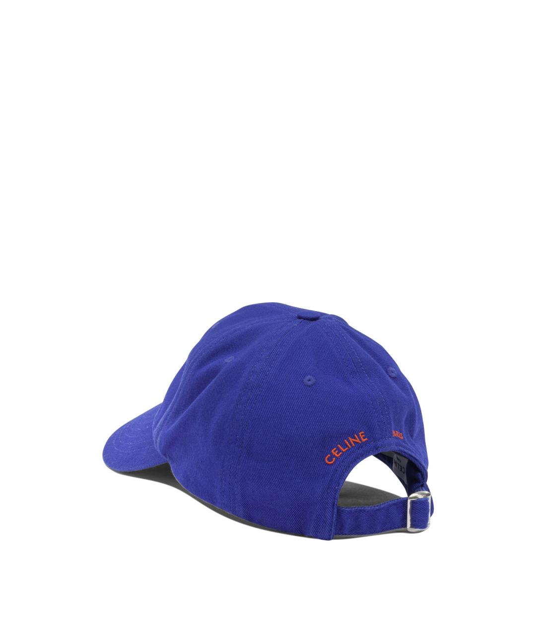 CELINE Синяя хлопковая кепка/бейсболка, фото 4