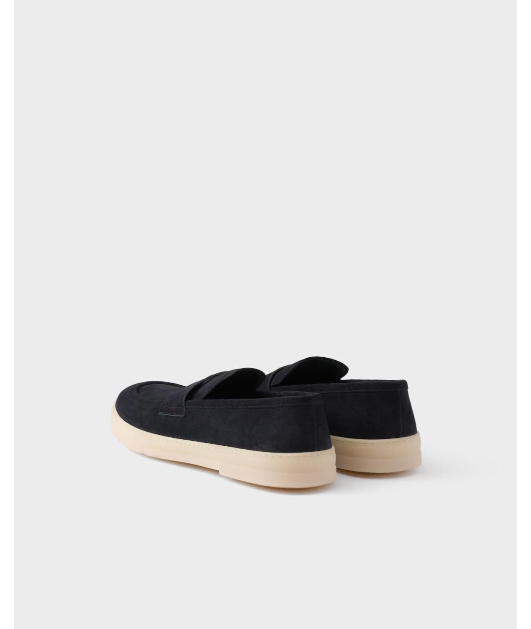 PRADA Темно-синие замшевые лоферы, фото 2