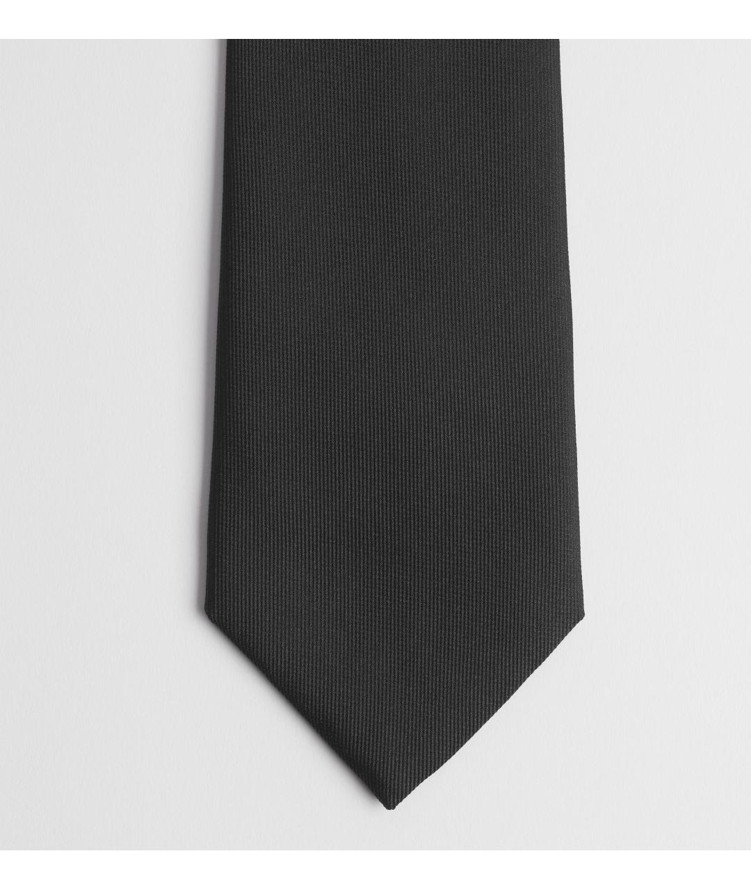 CHRISTIAN DIOR Черный шелковый галстук, фото 2