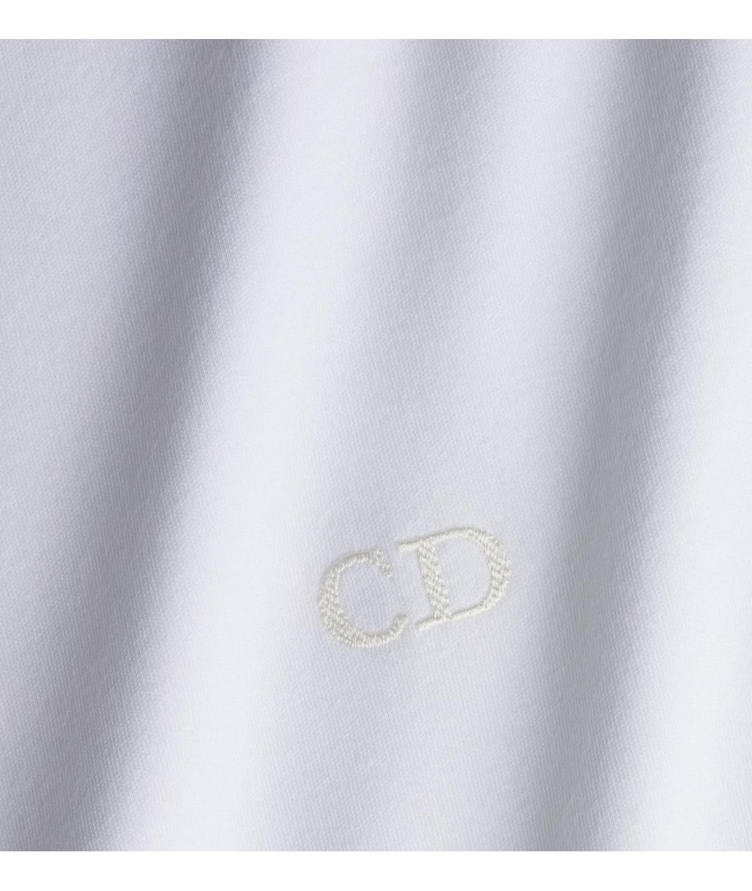 CHRISTIAN DIOR Белая хлопковая футболка, фото 2