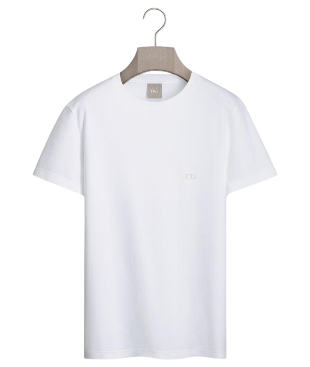 CHRISTIAN DIOR Белая хлопковая футболка, фото 1