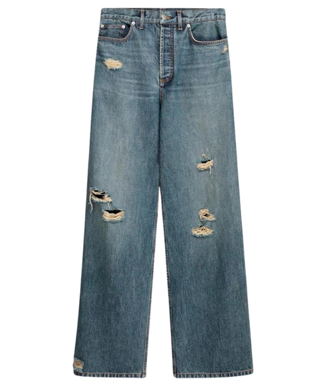 CHRISTIAN DIOR Синие хлопковые джинсы, фото 1