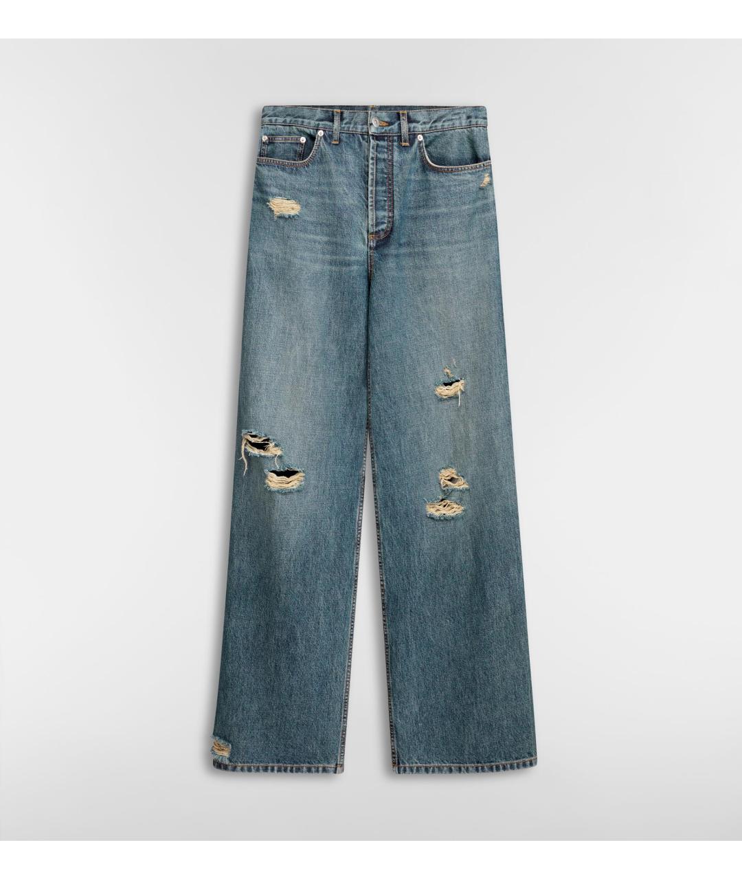 CHRISTIAN DIOR Синие хлопковые джинсы, фото 4