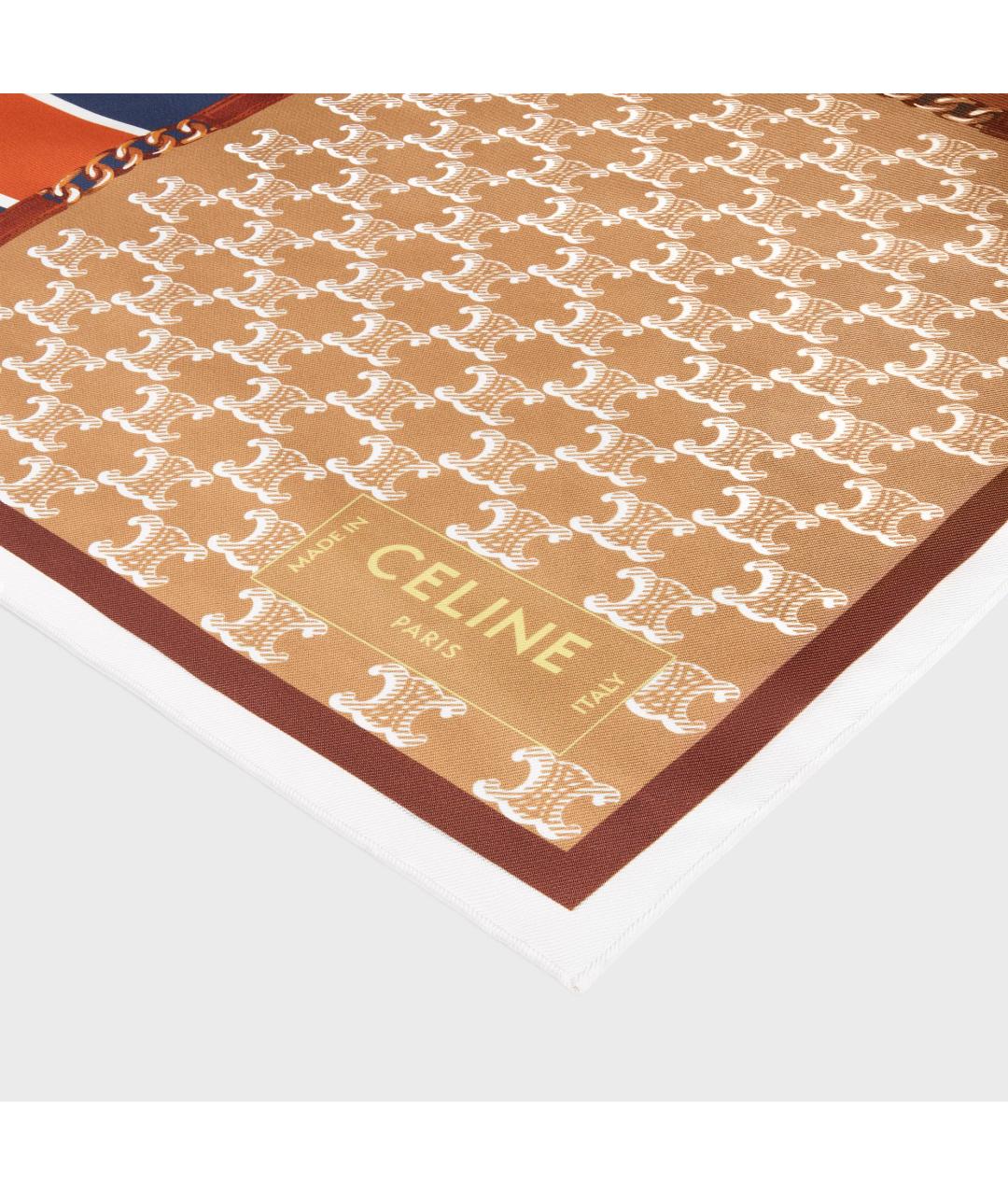 CELINE Мульти шелковый шарф, фото 2