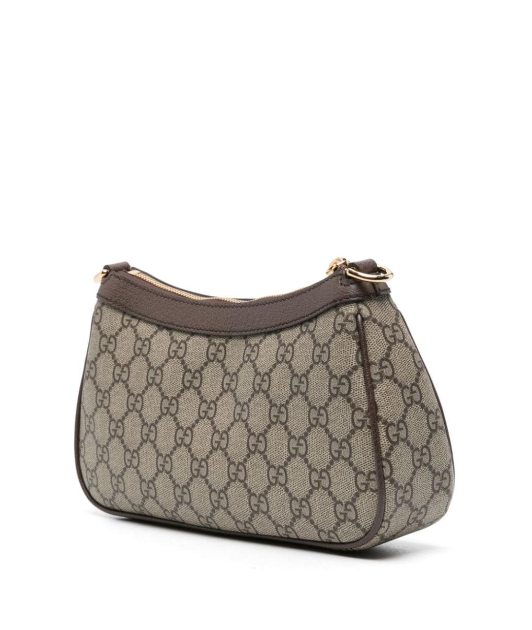 GUCCI Бежевая жаккардовая сумка через плечо, фото 5