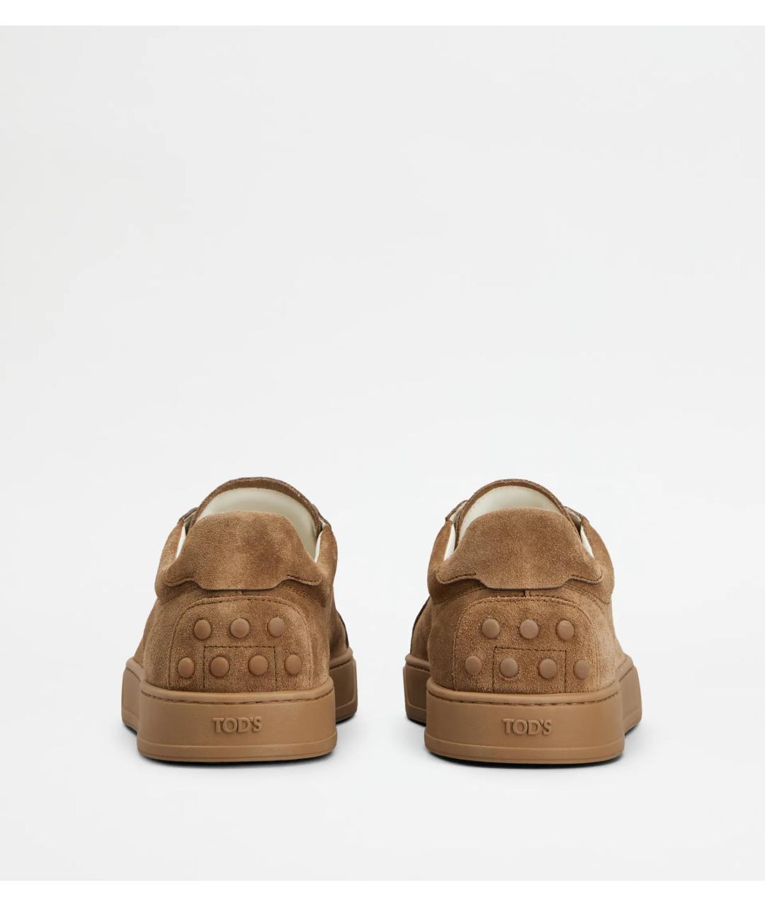 TOD'S Коричневые замшевые низкие кроссовки / кеды, фото 3