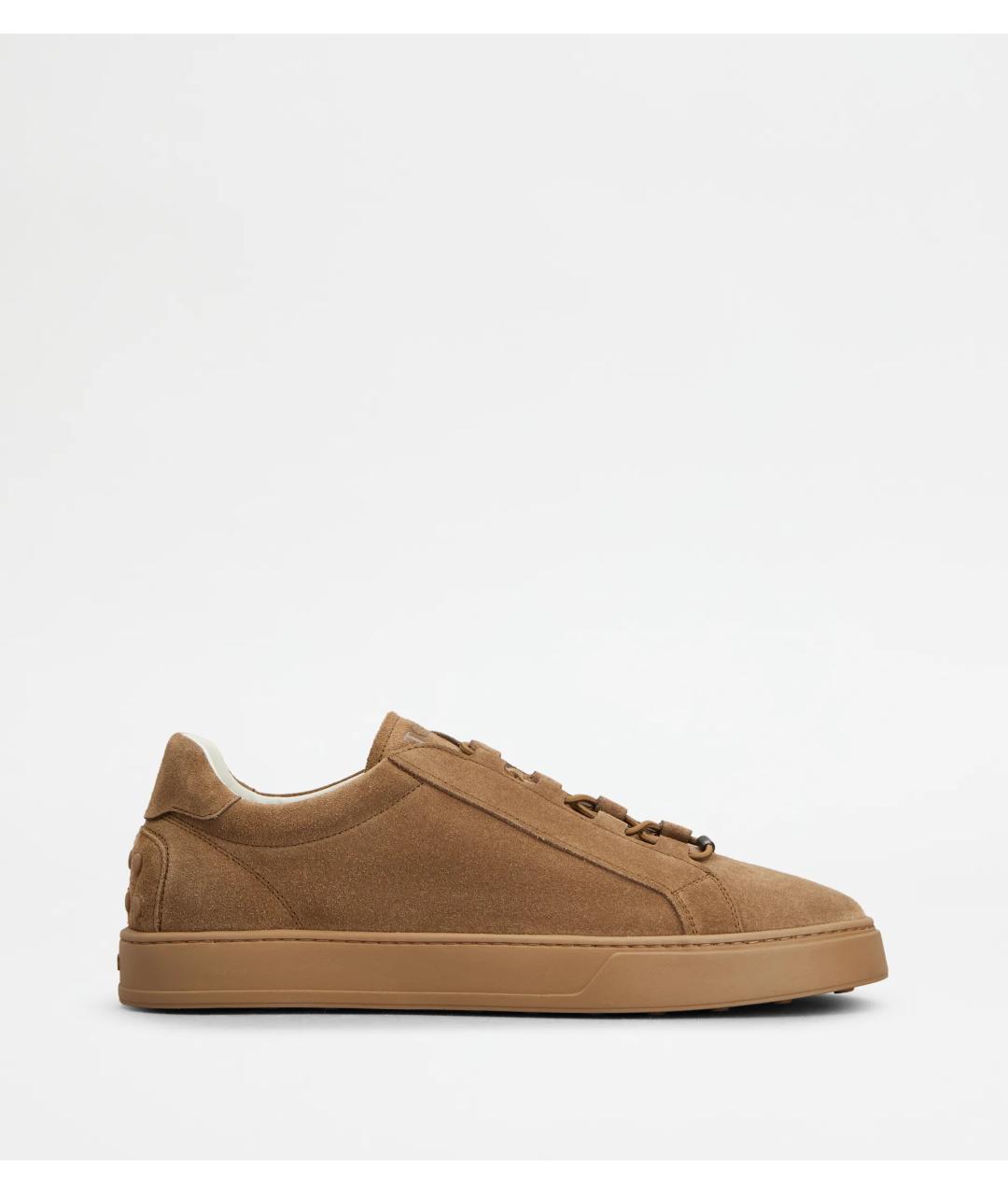 TOD'S Коричневые замшевые низкие кроссовки / кеды, фото 6