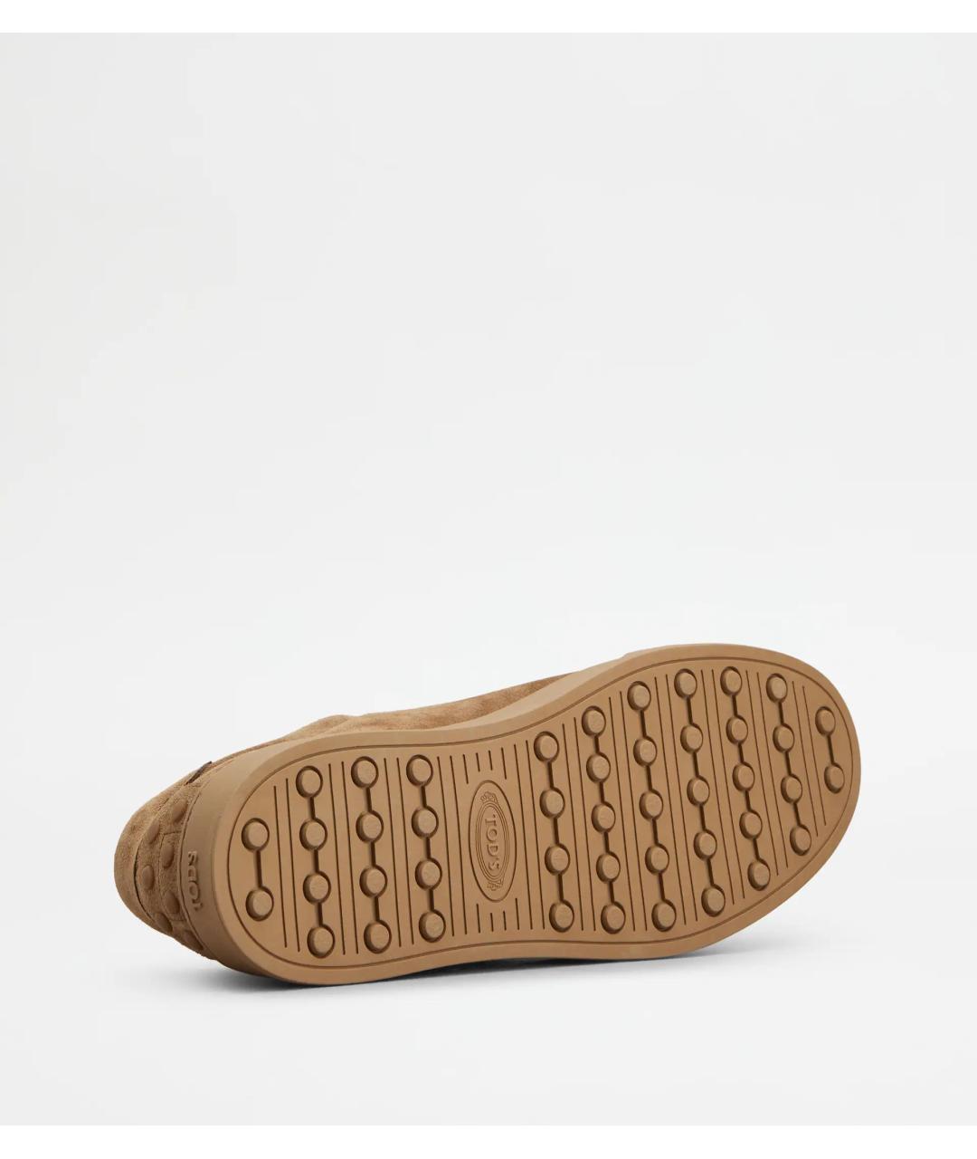TOD'S Коричневые замшевые низкие кроссовки / кеды, фото 4