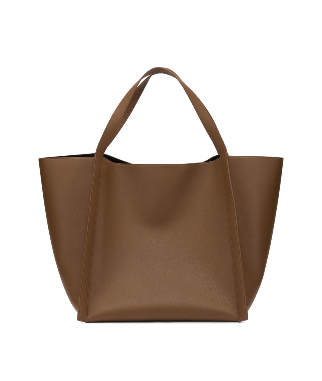 CELINE Коричневая кожаная сумка тоут, фото 3