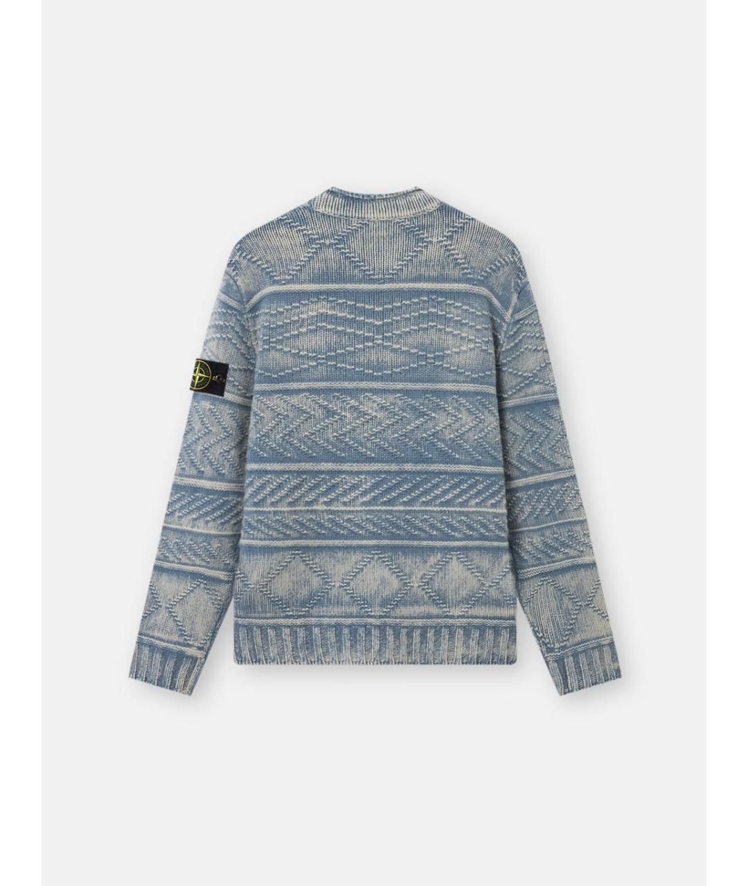 STONE ISLAND Синий кашемировый джемпер / свитер, фото 2