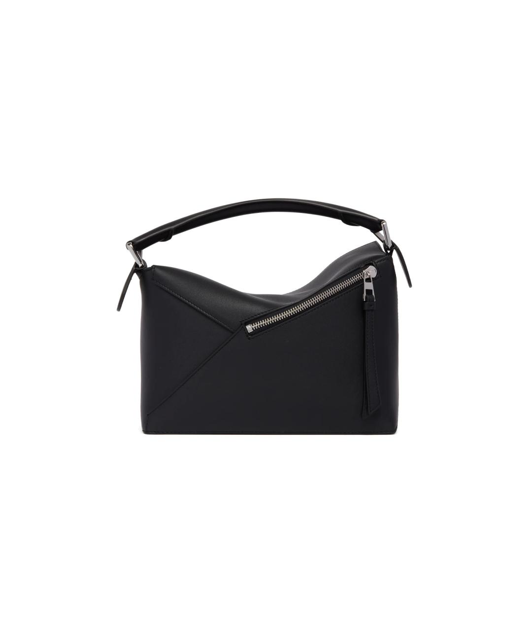 LOEWE Черная кожаная сумка с короткими ручками, фото 4